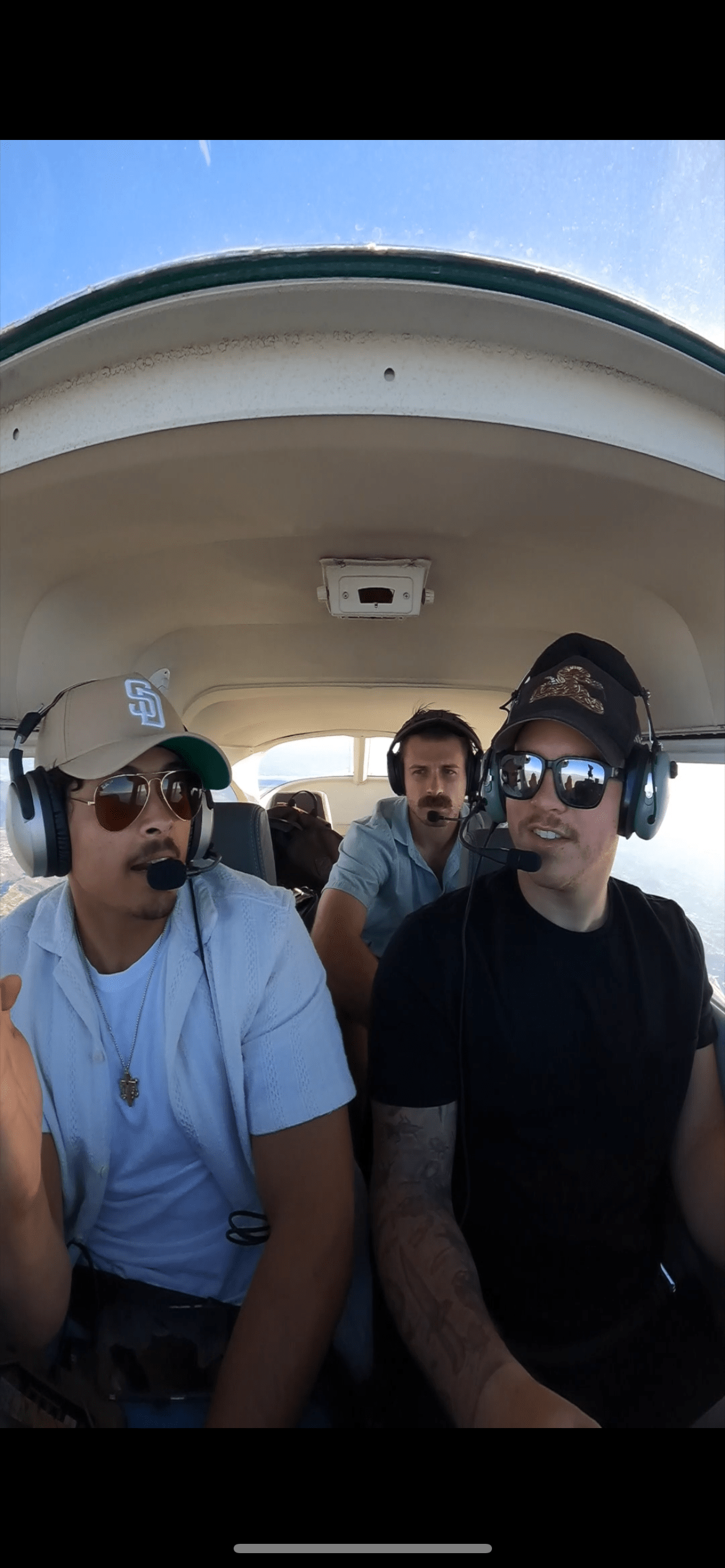 Eron LeBlanc with students flying over Southern California